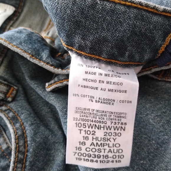 Lot of 2 boys Wrangler boot cut jeans, sz 16 Husky - Picture 6 of 11